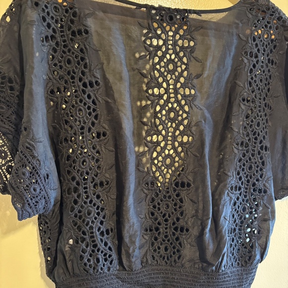 White House Black Market Embroidered Lace Top - Picture 7 of 8